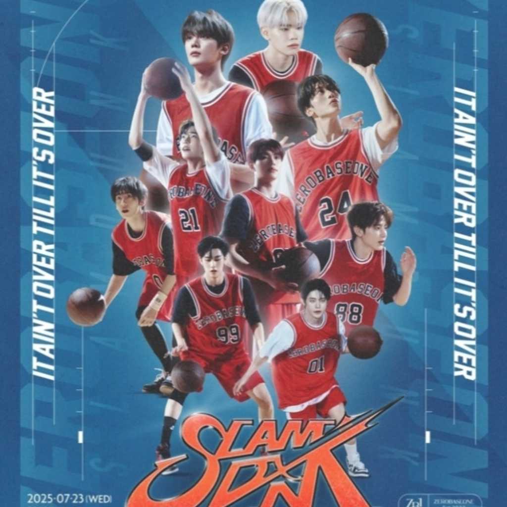 ZEROBASEONE、先行公開曲「SLAM DUNK」ユニフォーム姿のポスターを公開