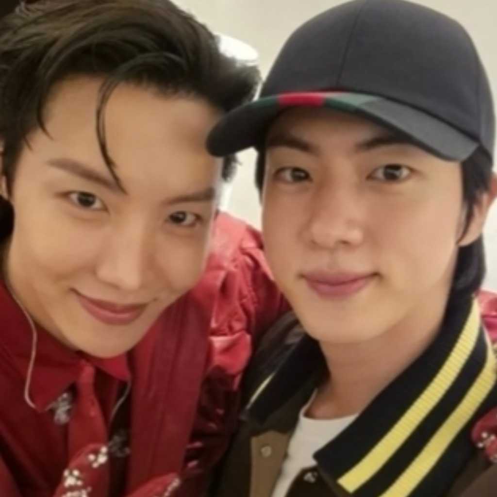 BTS ジン＆J-HOPE、仲睦まじいツーショットが話題に！HYBE バン・シヒョク議長の姿も