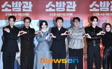 【PHOTO】チュウォン＆イ・ジュニョク＆ユ・ジェミョンら、映画「消防士 2001年、闘いの真実」制作発表会に出席