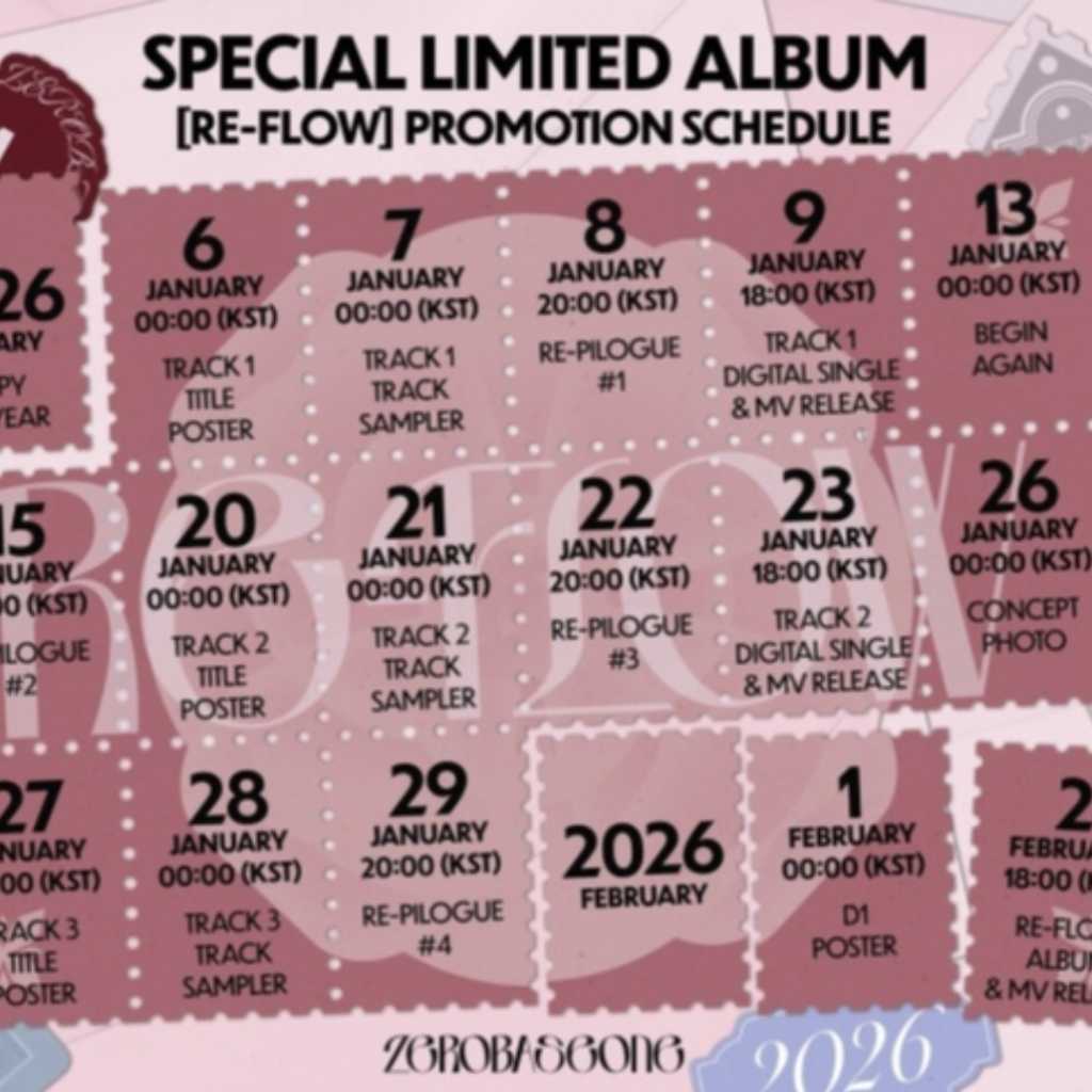 ZEROBASEONE、スペシャルリミテッドアルバム「RE-FLOW」プロモーションスケジュールを公開