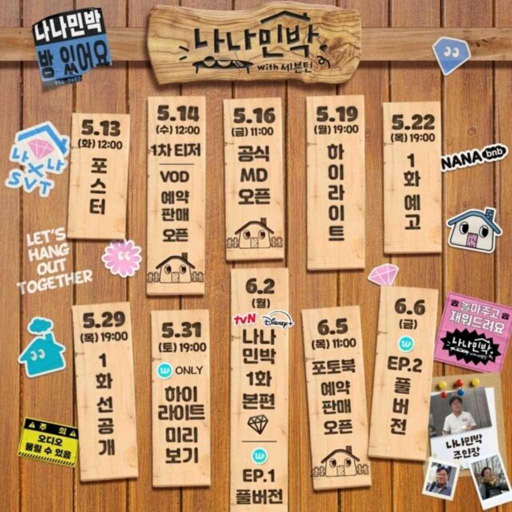 SEVENTEEN＆ナ・ヨンソクPDのタッグで注目！新バラエティ「ナナ民泊」が6月2日より配信スタート