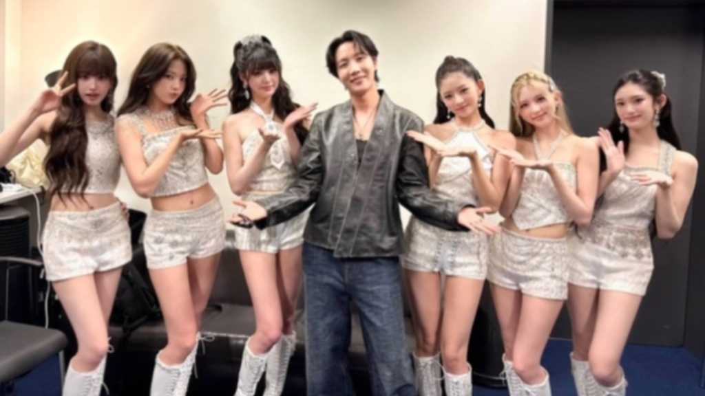 IVE、BTSのJ-HOPEを囲んで記念ショット！K-POP代表スターたちの出会いに反響