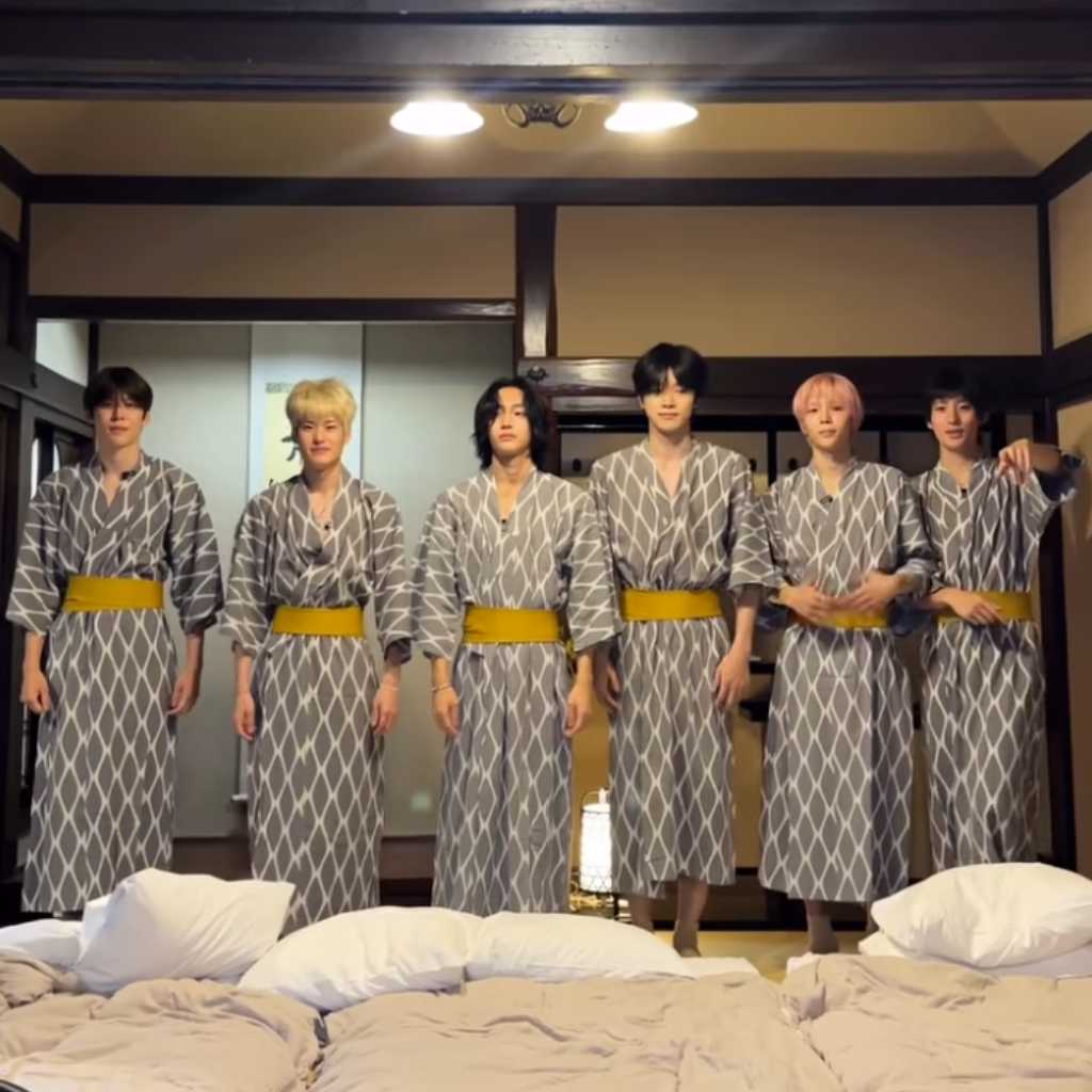 RIIZE、日本の温泉旅館を満喫！お揃いの浴衣姿でダンス動画撮影＆水着姿の爽やかなショットも話題に