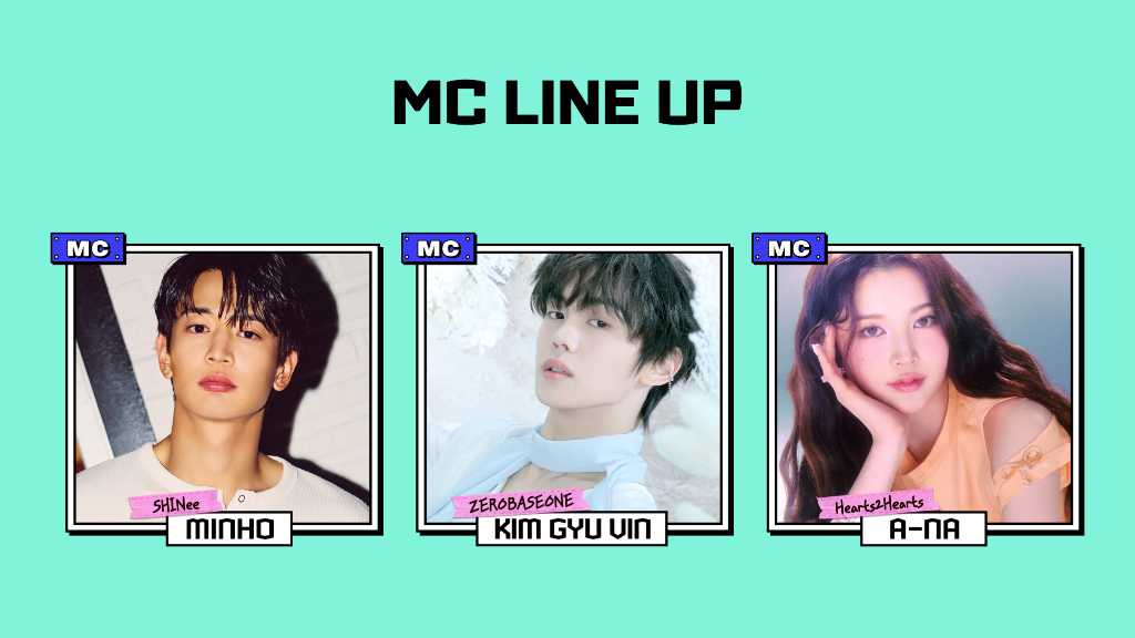SHINee ミンホ＆ZB1 キム・ギュビン＆Hearts2Hearts エイナ「ショー 音楽中心 in JAPAN」MCに抜擢