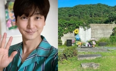 シム・ジホ、故パク・ヨンハさんのお墓参りへ「久しぶりに来てごめん」