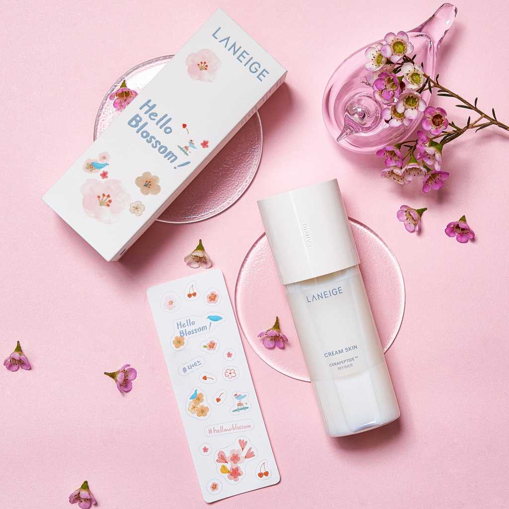 韓国コスメ「LANEIGE」春デザインの「クリームスキン ローション SAKURA」が数量限定で発売！