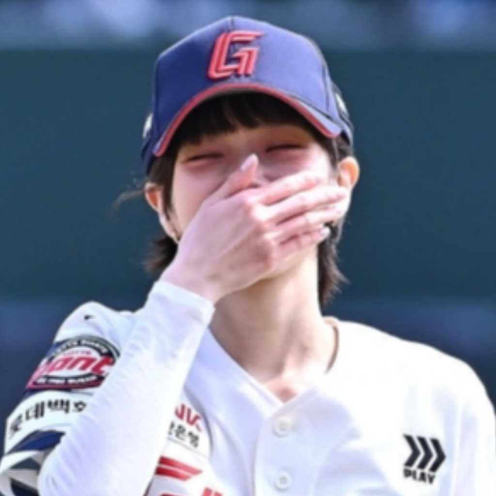 【PHOTO】パク・ギュヨン、始球式に登場…キュートな笑顔に注目