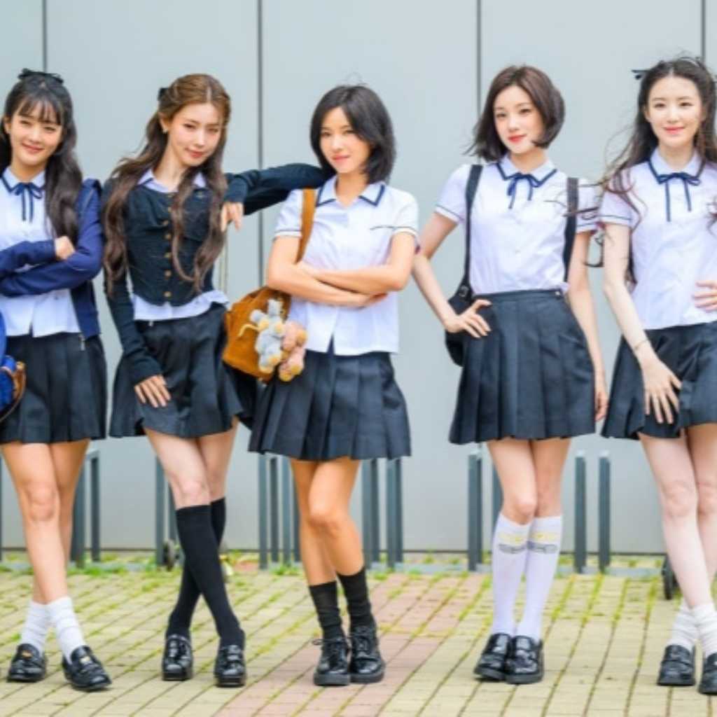 【PHOTO】i-dle「知ってるお兄さん」の収録に参加…キュートな制服姿