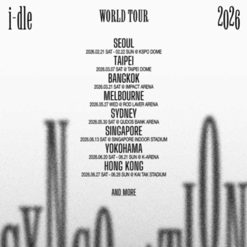 i-dle、日本でも!ワールドツアーが開催決定…2026年2月よりスタート