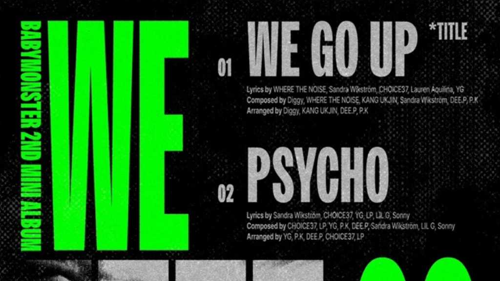 BABYMONSTER、2ndミニアルバム「WE GO UP」トラックリストポスターを公開