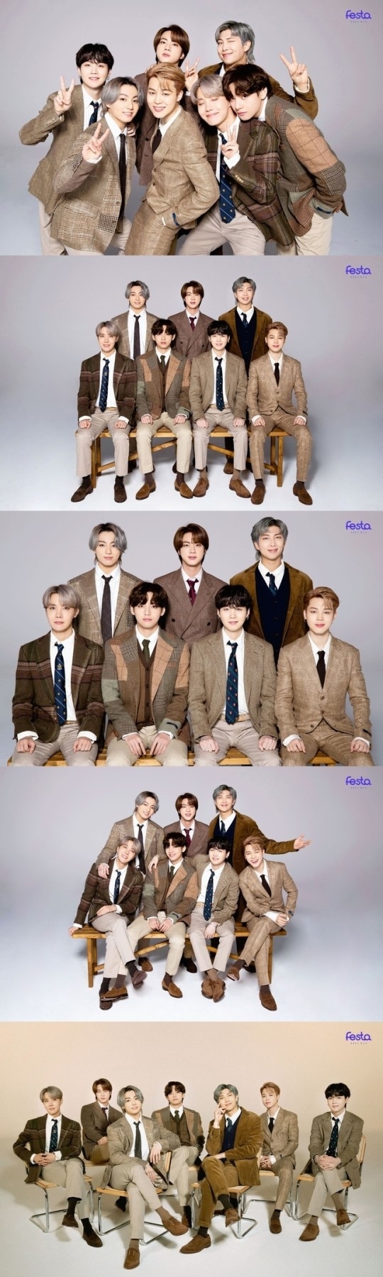 Bts 防弾少年団 デビュー8周年記念 21 Bts Festa がスタート 今年も家族写真を公開 Kstyle