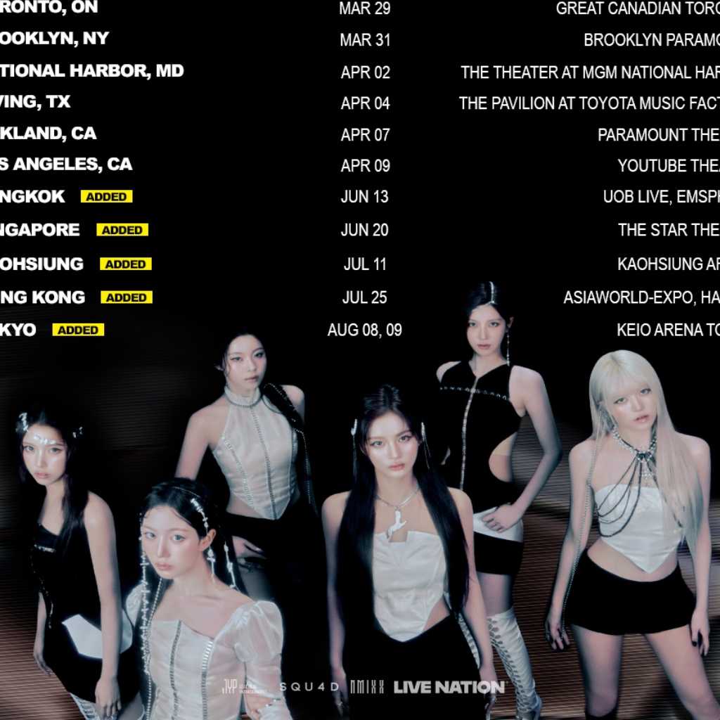 NMIXX、初ワールドツアーのアジア開催地を追加発表!計17都市19公演に拡大