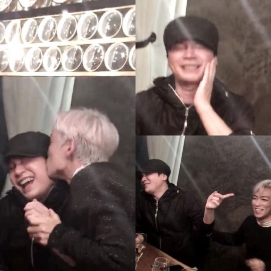 Bigbangメンバーの突然のキスにヤン社長が当惑 ラブラブ写真が話題に Kstyle