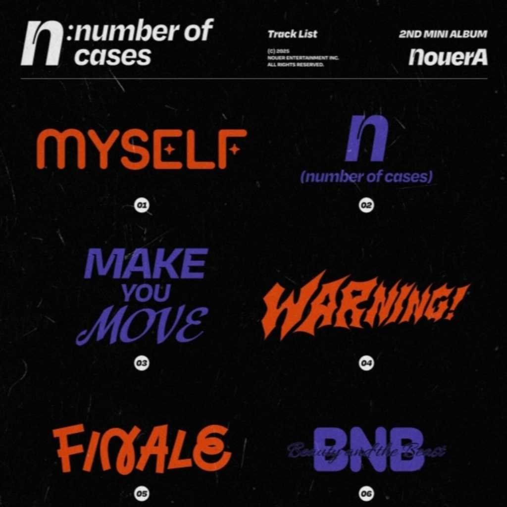 NouerA、2ndミニアルバム「n: number of cases」トラックリストを公開…タイトル曲は「n」