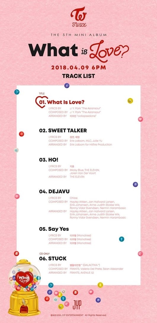 TWICE、5thミニアルバム「What is Love？」トラックリストを公開