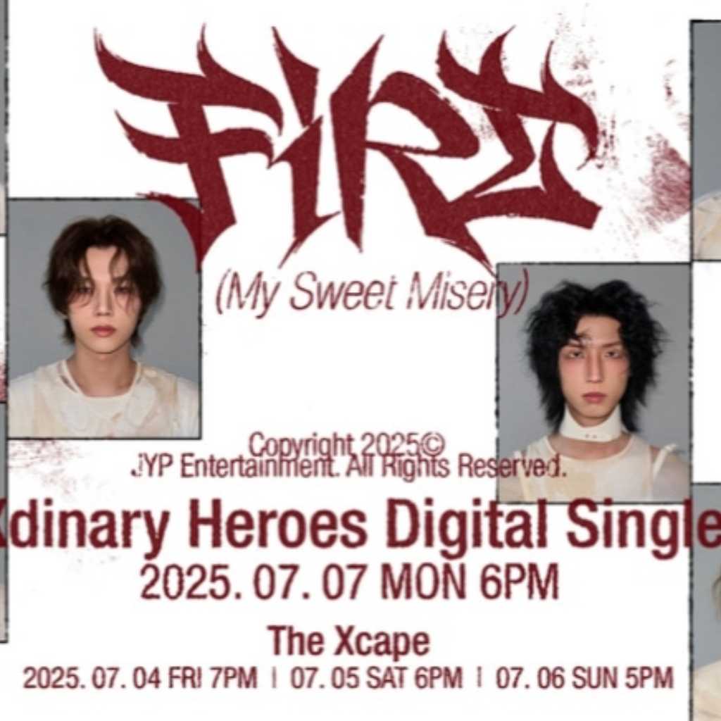 Xdinary Heroes、新曲「FiRE（My Sweet Misery）」でカムバック！鮮烈なビジュアルに注目