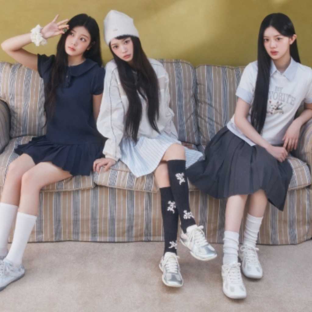 ILLIT、ミニスカ&ハイソックス姿を披露!FILA新作モデル「GLIO」新ビジュアル・ムービー公開