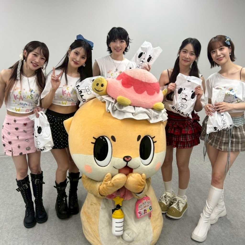 KARA、ゆるキャラ“ちぃたん☆”と対面！大ヒット曲「Mr․」コラボダンスが実現