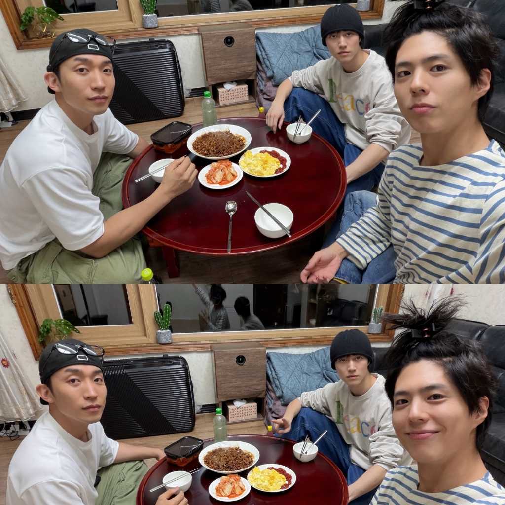 パク・ボゴム、キュートな“りんごヘア”でポーズ！イ・サンイ＆クァク・ドンヨンとの3ショット公開