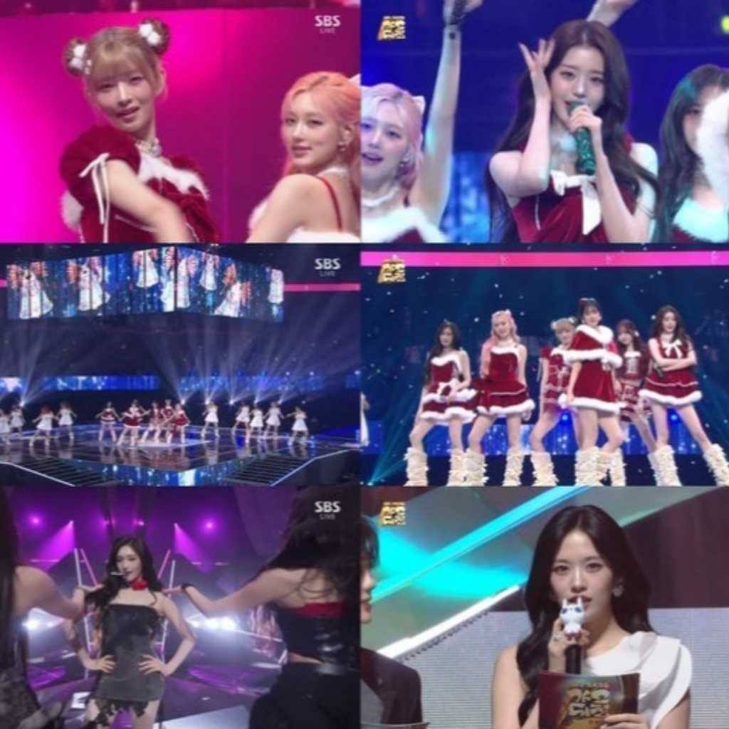 IVE「2025 SBS歌謡大典」でサプライズ予告も！可愛らしいサンタ衣装でステージ披露