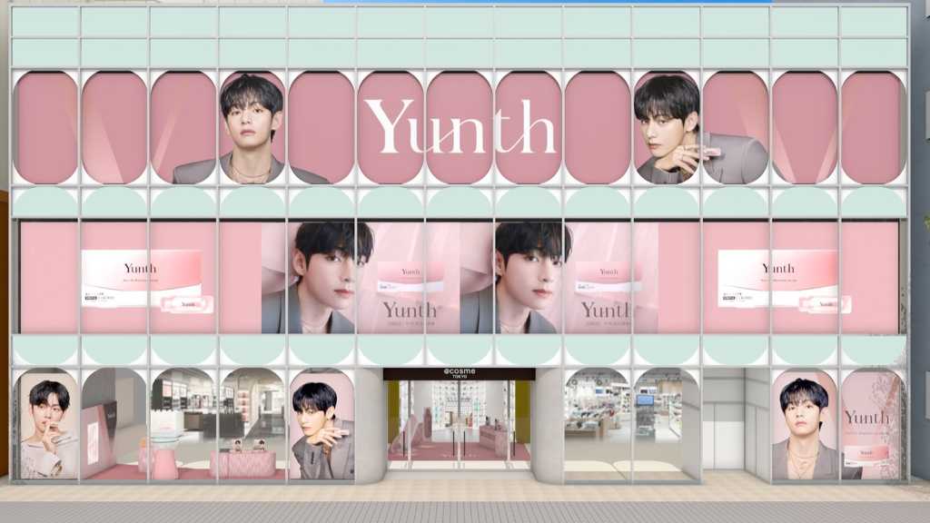 BTSのV、巨大ビジュアルが登場!スキンケアブランド「Yunth」12月10日より東京でポップアップ開催