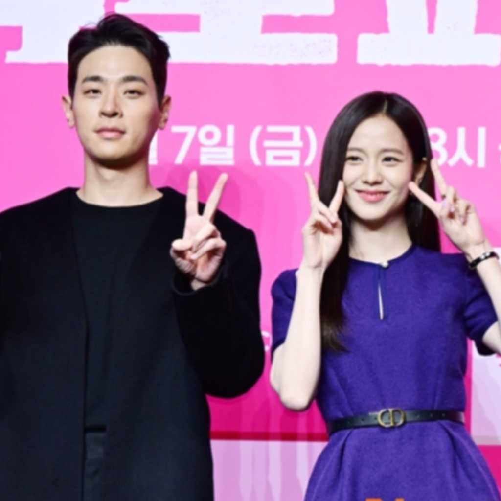 【PHOTO】BLACKPINK ジス＆パク・ジョンミンら、新ドラマ「ニュートピア」制作発表会に出席