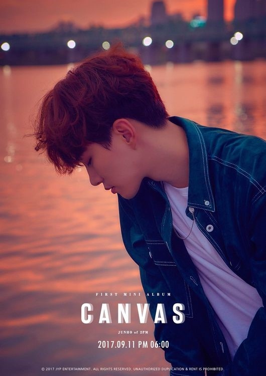 2PM ジュノ、1stソロアルバム「CANVAS」ジャケットイメージを公開…夕焼けの漢江を背景に - Kstyle