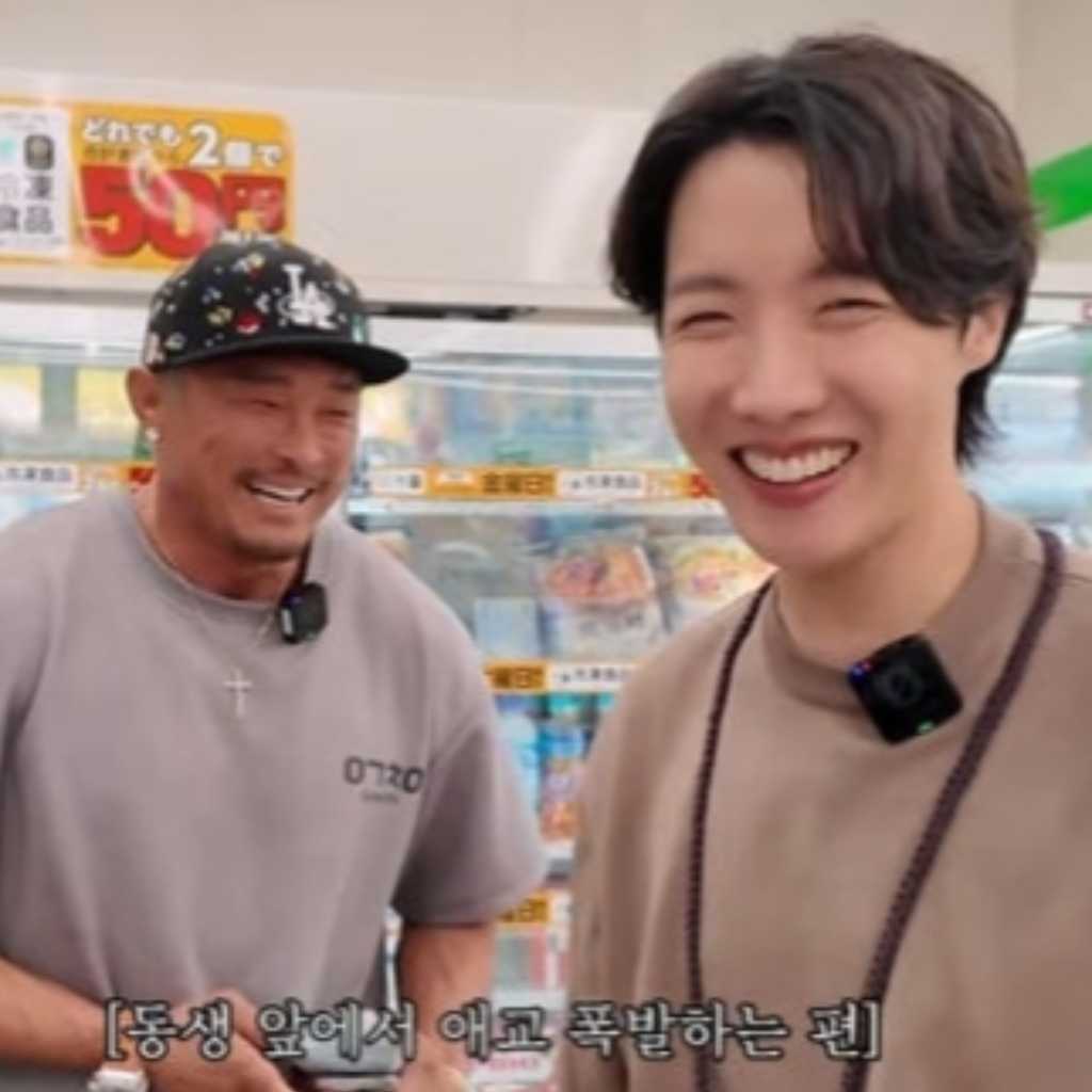 BTSのJ-HOPE＆秋山成勲、日本で涙の対面！？コンビニツアーでデザートを堪能（動画あり）