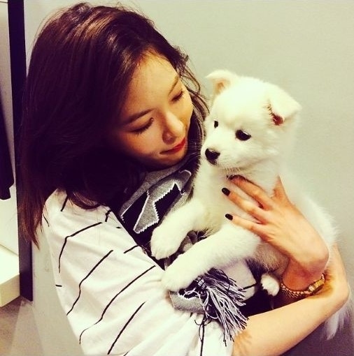 4minute キム ヒョナ 可愛い子犬と撮った写真を公開 両方とも愛らしい Kstyle