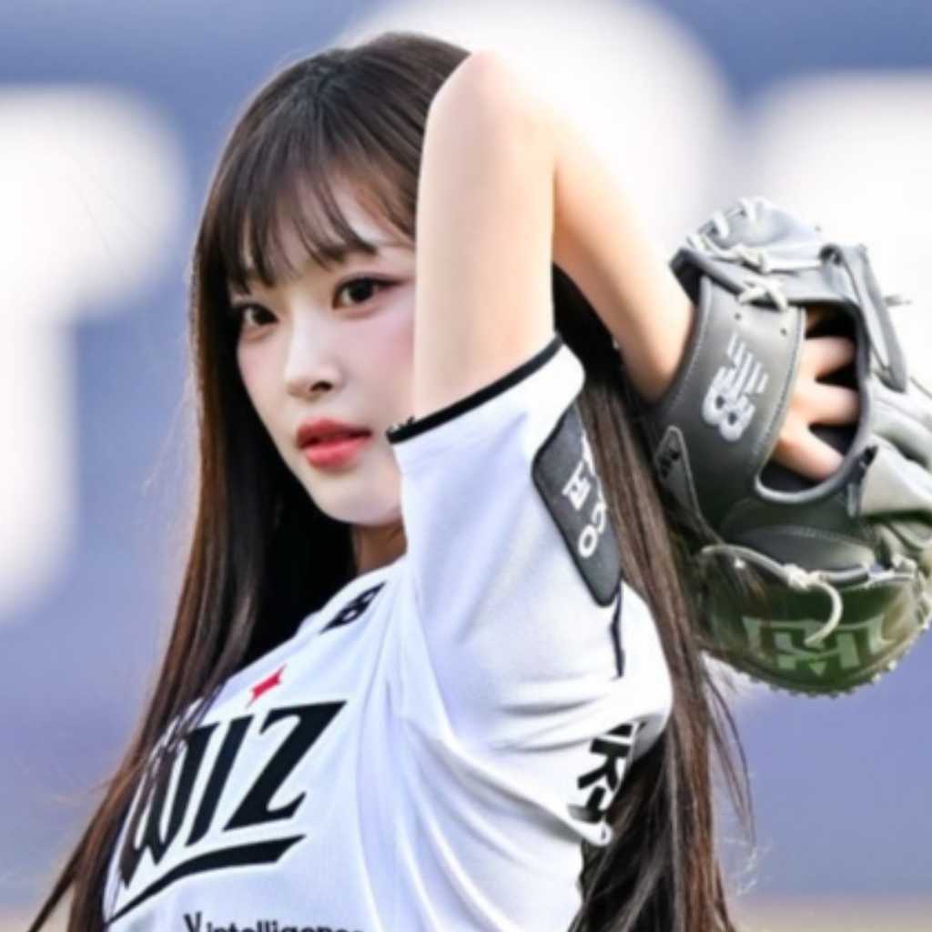 【PHOTO】チェ・ヒジン、始球式に登場…美しい投球フォーム