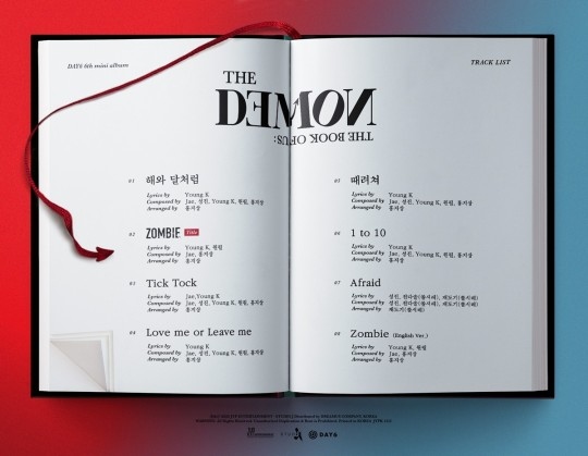 Day6 ニューアルバム The Book Of Us The Demon トラックリストを公開 タイトル曲は Zombie Kstyle