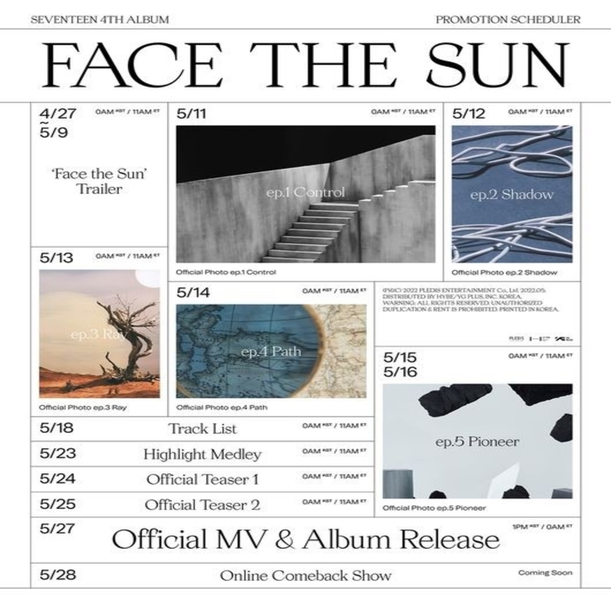 お買い得 SEVENTEEN FACE THE SUN 新品未開封 5点セット MYUzp