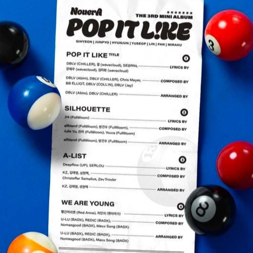 NouerA、3rdミニアルバム「POP IT LIKE」トラックリストを公開