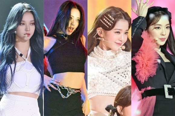 aespaのKARINA＆ITZY ユナ＆IVE ウォニョン＆Red Velvet アイリーン「2021 SBS歌謡大祭典」で見せた抜群の美貌 -  Kstyle