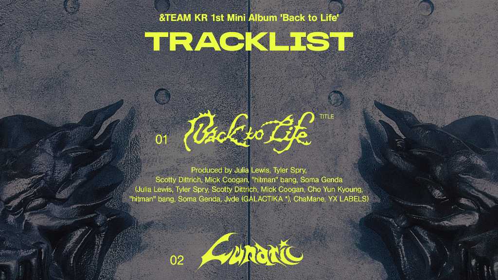 ＆TEAM、韓国1stミニアルバム「Back to Life」トラックリストを公開！