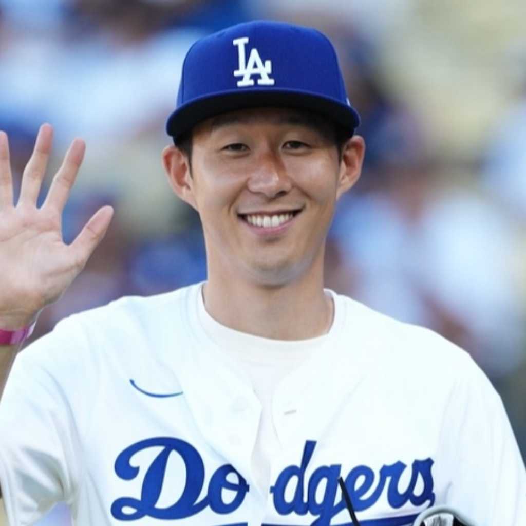 BTSのVに続き…ソン・フンミン、ドジャー・スタジアムで始球式！山本由伸との2ショットも