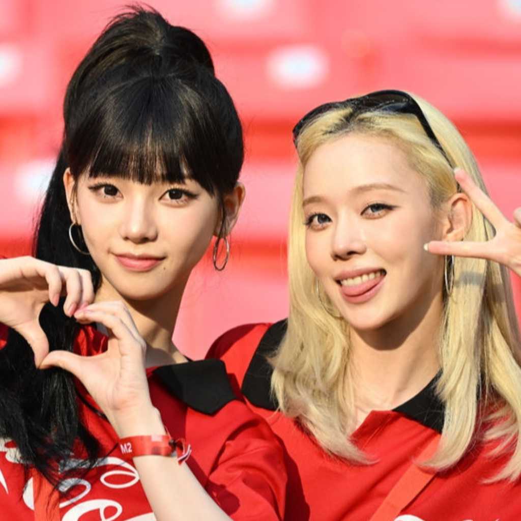 【PHOTO】aespaのKARINAとWINTERが勝利の女神に？「北中米ワールドカップ」を応援