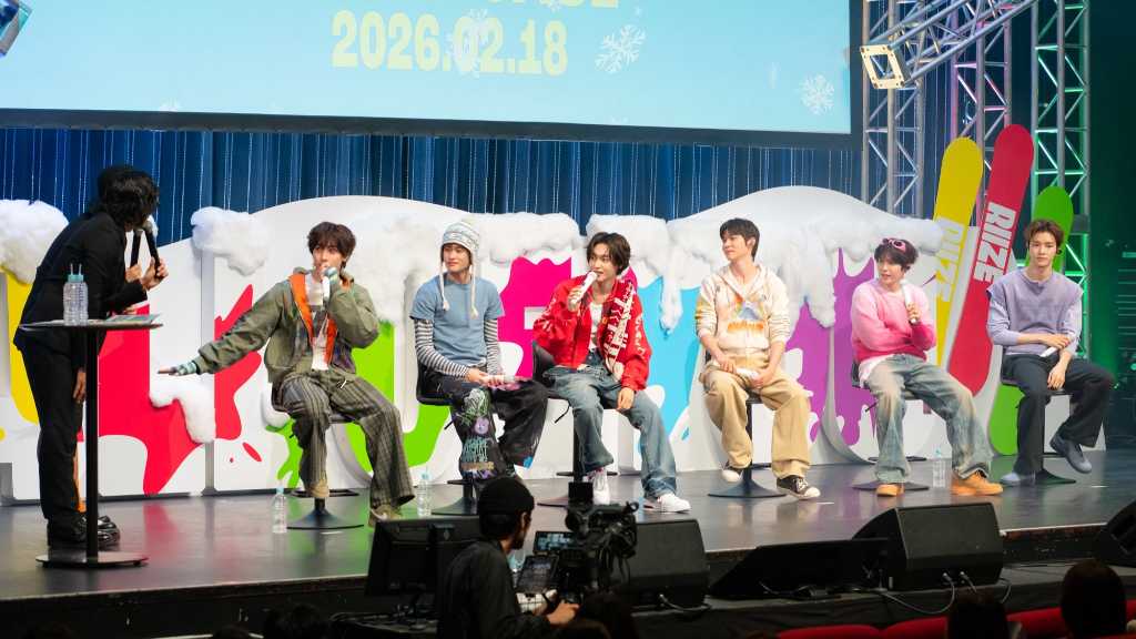 RIIZE、東京ドーム公演前に食べたい勝負飯とは?日本のスキー場での撮影秘話も…ファン700人と大盛り上がり