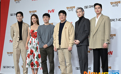 【PHOTO】ペク・ジョンウォン＆GOT7 ベンベン＆少女時代 ユリら、新バラエティ「天才ペク社長の逆境食堂」制作発表会に出席