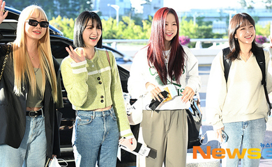 PHOTO】EXID、4人が日本ツアーのため出国…2年半越しの振替公演に期待