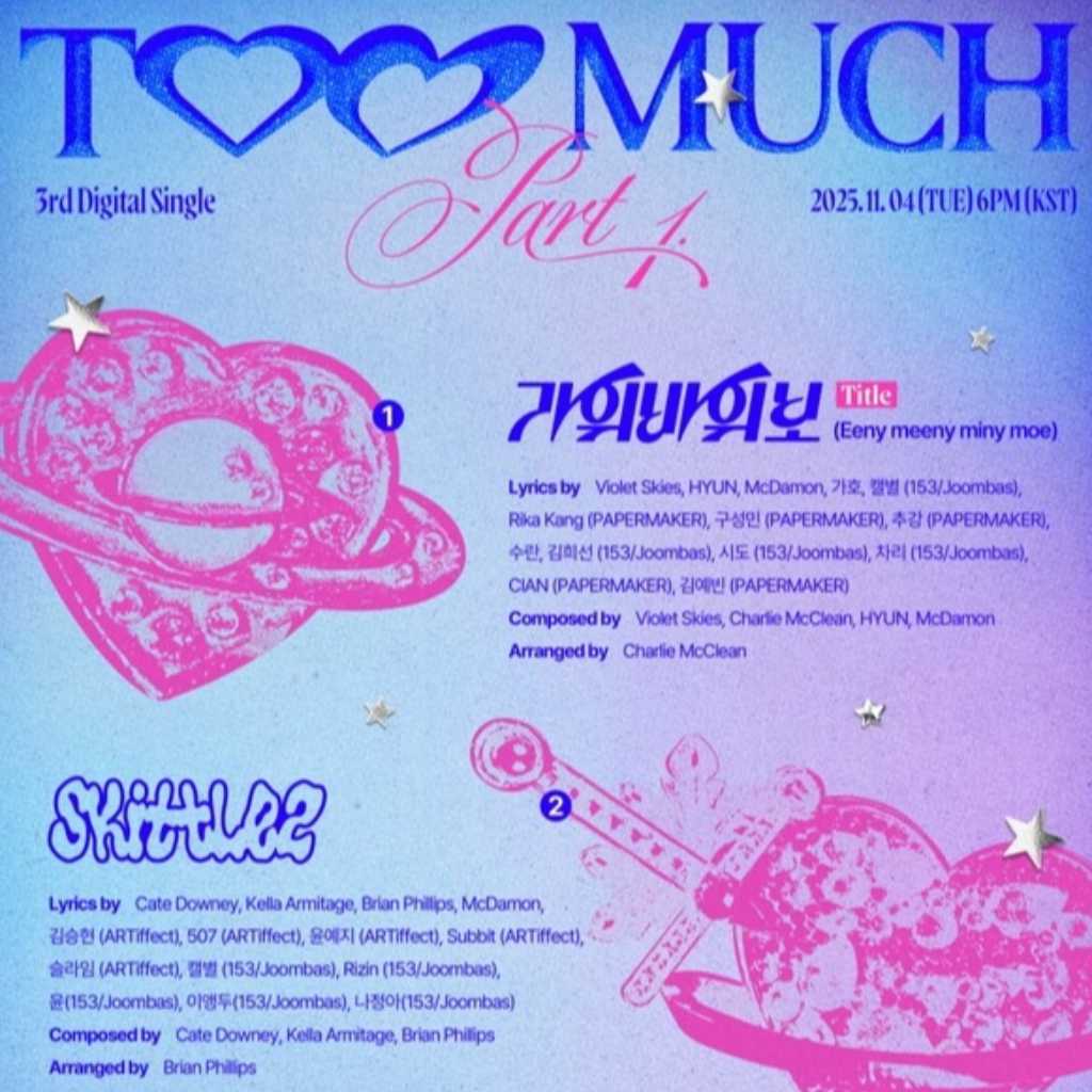 FIFTY FIFTY、3rdデジタルシングル「Too Much Part 1․」トラックリストを公開…Gahoが作詞に参加