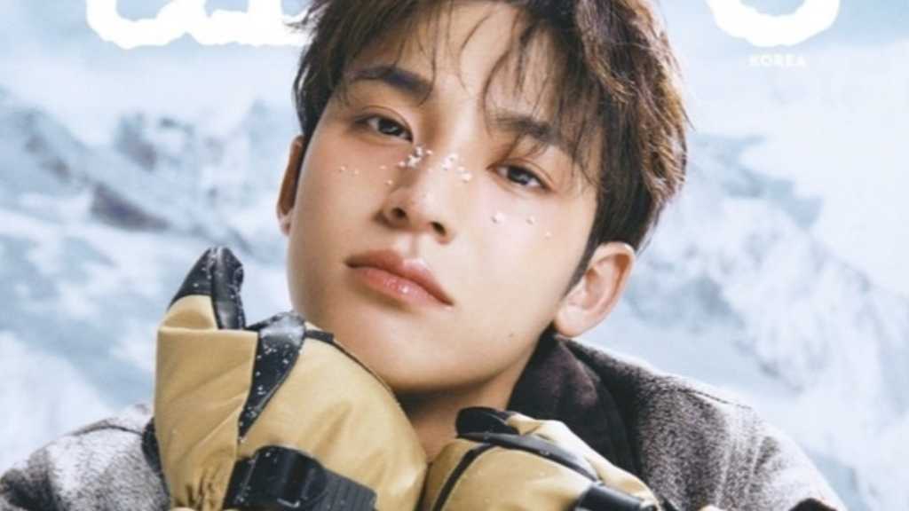 SEVENTEEN ミンギュ、雪を鼻に乗せてキュートなポーズも！夢幻的な冬のグラビアが公開