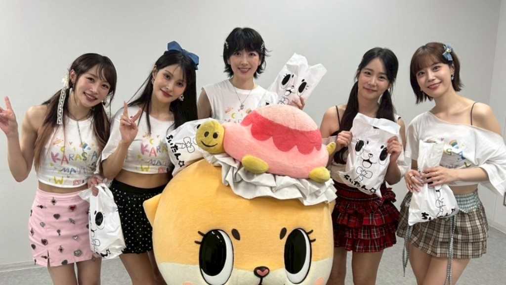 KARA、ゆるキャラ“ちぃたん☆”と対面！大ヒット曲「Mr․」コラボダンスが実現
