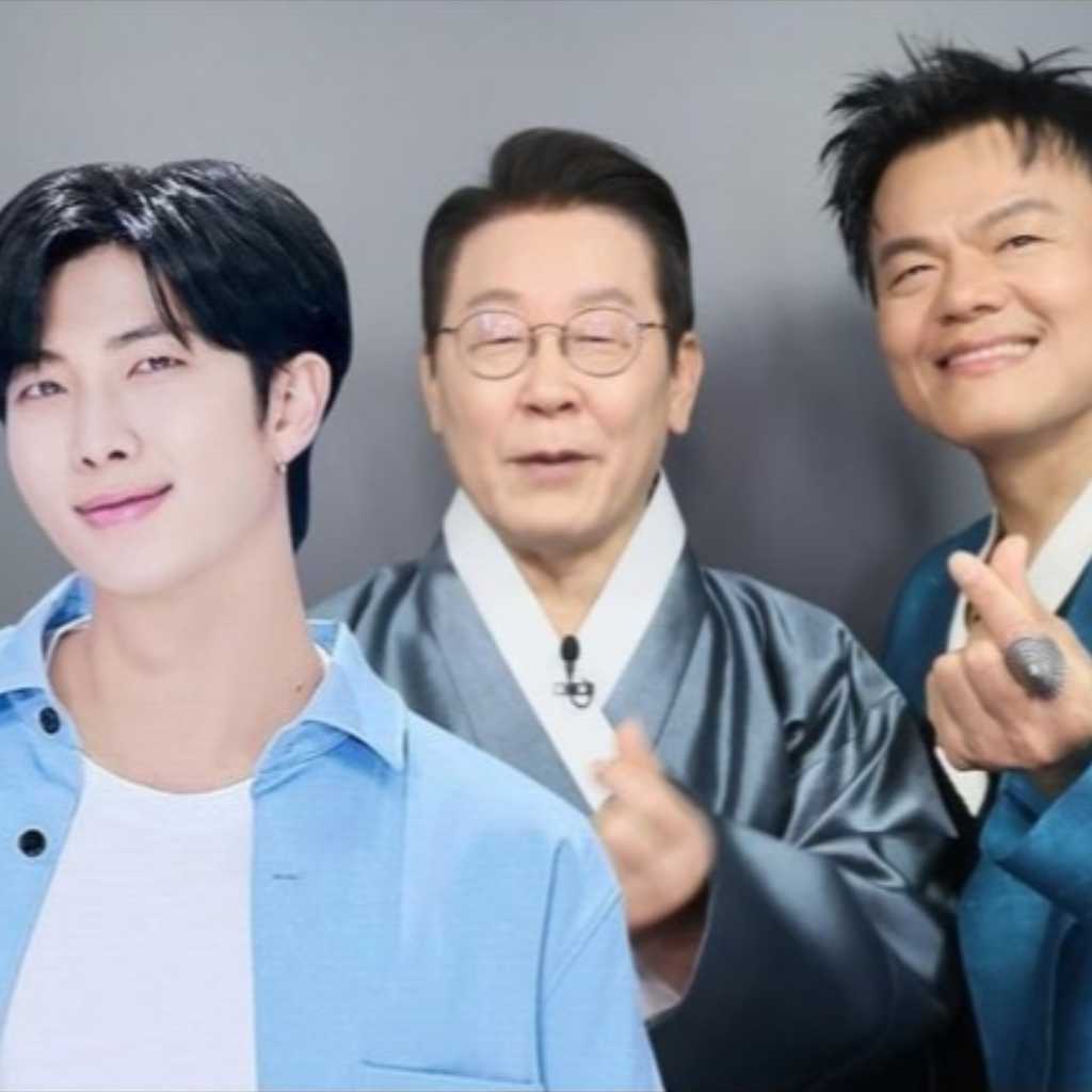 BTSのRM、李在明大統領＆パク・ジニョンとプリクラ撮影！？本人も驚き