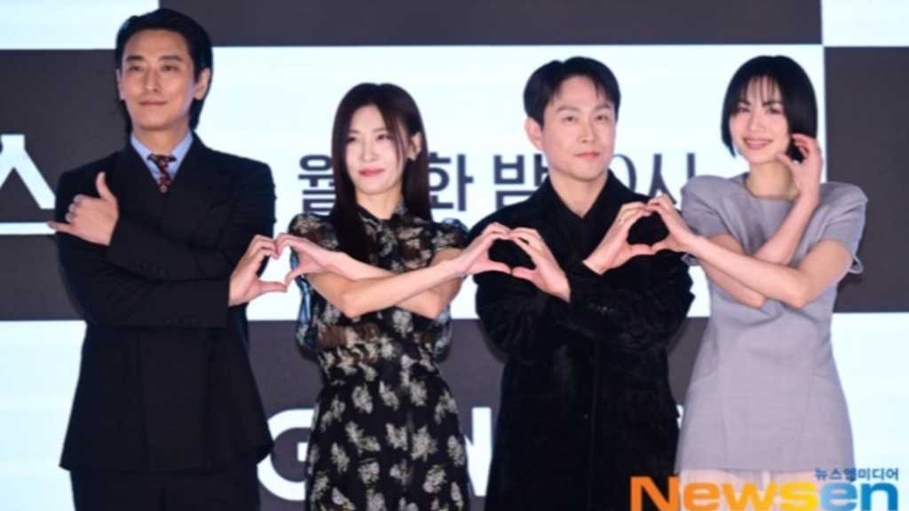 【PHOTO】チュ・ジフン＆ハ・ジウォンら、新ドラマ「クライマックス」制作発表会に出席