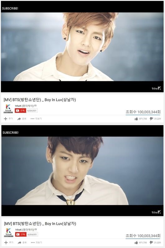 防弾少年団 Boy In Luv Mvが再生回数1億回を突破 3年間で計4本がメガヒット Kstyle