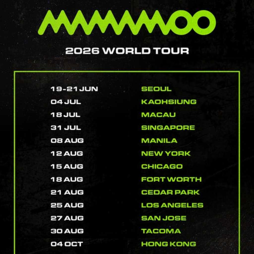 MAMAMOO、大規模ワールドツアーを開催決定！デビュー12周年当日にソウルで幕開け