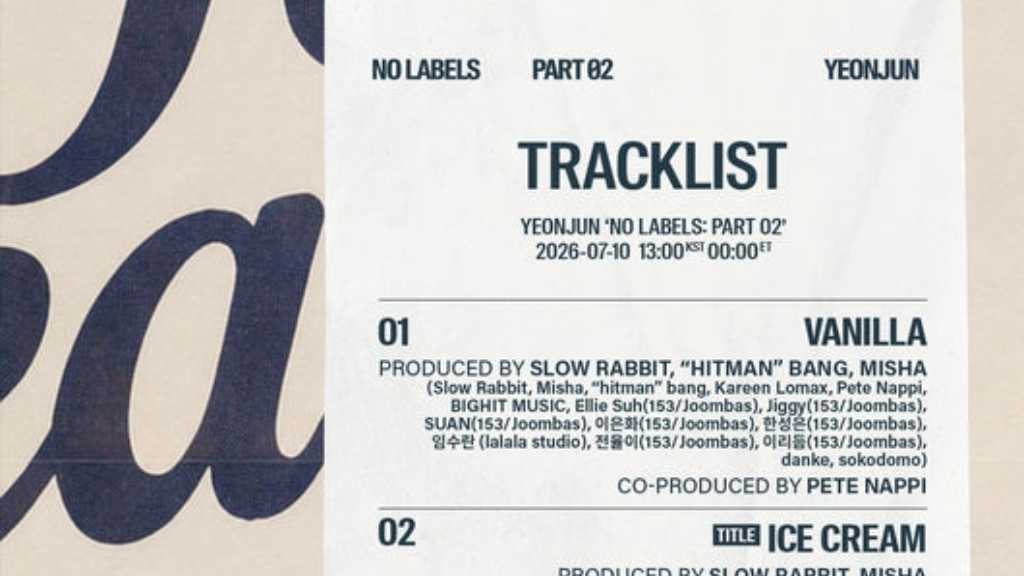 TXT ヨンジュン、2ndミニアルバム「NO LABELS:PART 02」トラックリストを公開