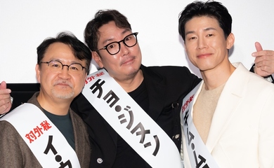 チョ・ジヌン＆キム・ムヨルら、映画「対外秘」ジャパンプレミアに登壇！選挙たすき姿で日本への愛を叫ぶ