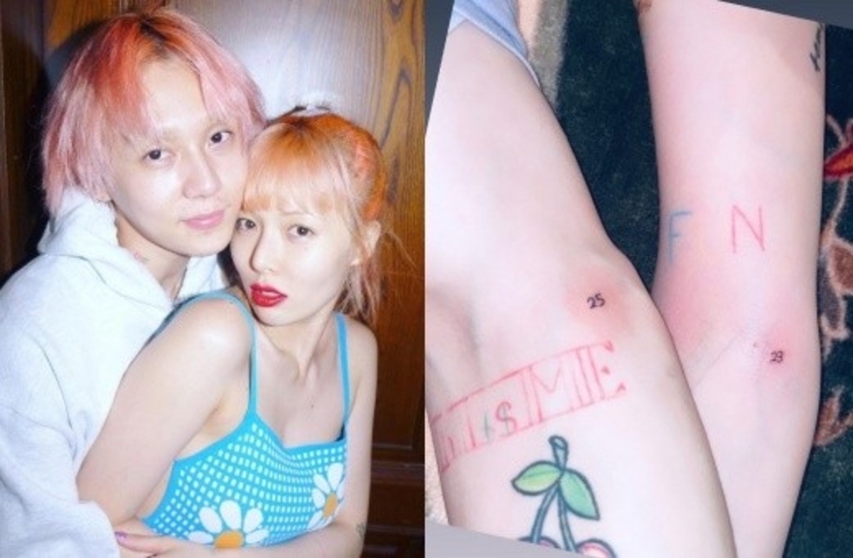 キム ヒョナ Dawn 新しいカップルタトゥーを公開 腕に刻まれた数字の意味に注目 Kstyle